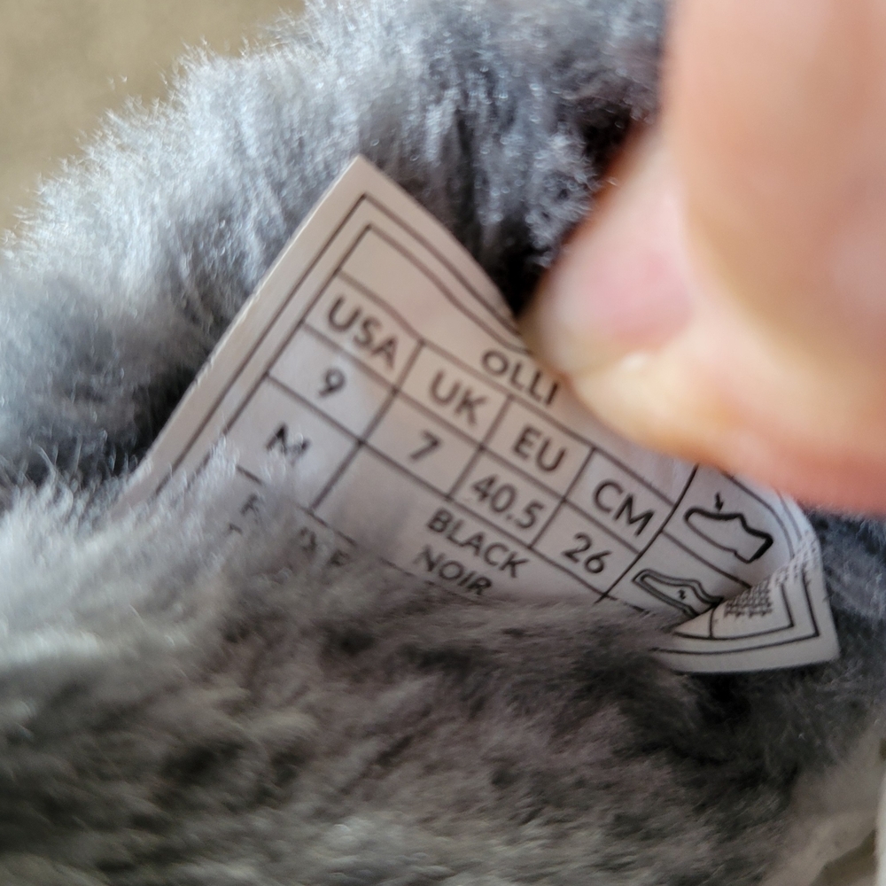 Earth Origins Gray and Black Fuzzy Mules - Picture 4 of 5